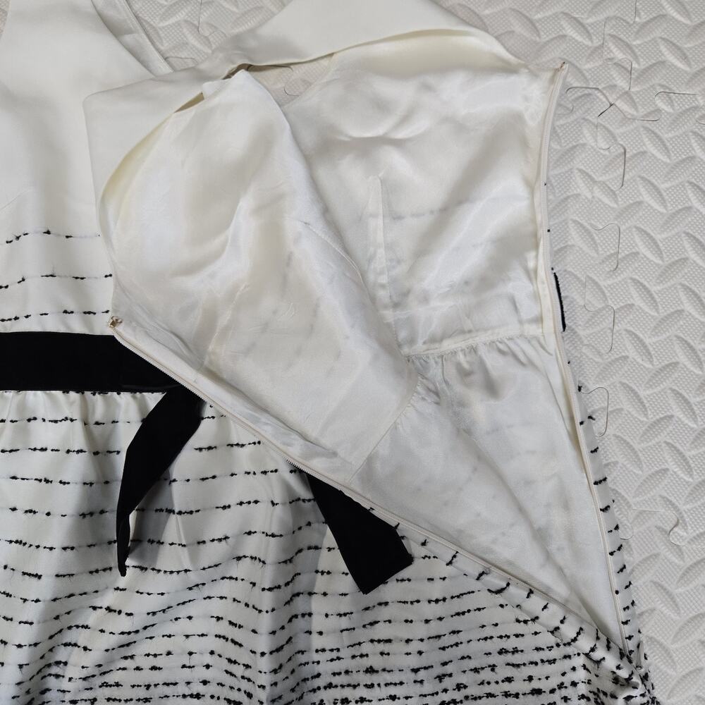 Kate Spade Dress Womens 10 Be Dazzled Cream Black Ombre Embroidered Sleeveless‎ - Picture 8 of 12